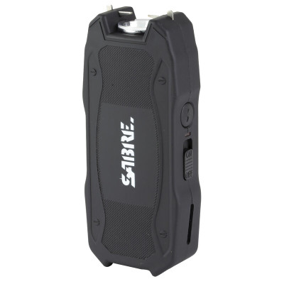 SABRE Stun Gun and Flashlight with Battery Indicator 1.5 uC Black