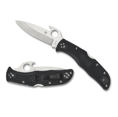 Spyderco Endela Wave Folder 3.41 in Blade Black FRN Handle