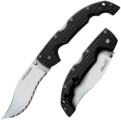 Cold Steel XL Voyager Vaquero Folder 5.5 in Serrated Griv-Ex