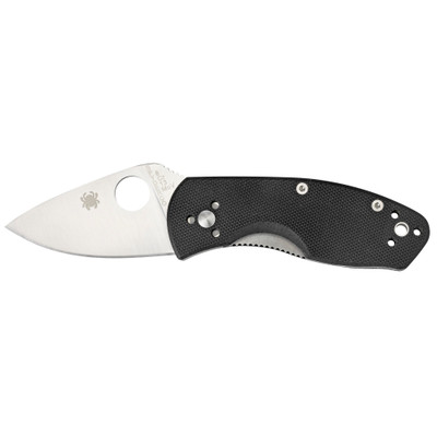 Spyderco Ambitious Folder 2.25 in Plain Black G-10 Handle