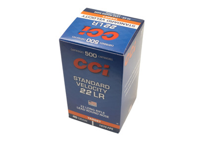 CCI Standard Velocity .22 LR, 40gr, LRN - 500 Rounds (076683000323-500)