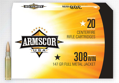 Armscor Precision .308 WIN/7.62 NATO, 147gr, FMJ - 20 Rounds [MPN: 50170PH]