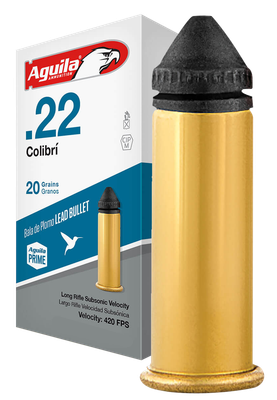 Aguila Colibri .22 LR, 20gr, Subsonic Powerderless Lead - 1000 Rounds [MPN: 1B220337]