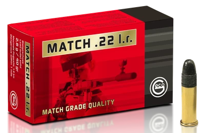 Geco Match .22 LR, 40gr, LRN - 50 Rounds [MPN: 235940050]
