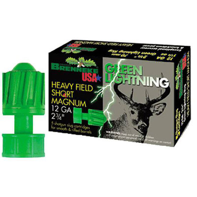 Brenneke Green Lightning 12 GA, 2-3/4in. 1-1/4oz. 1-1/4 Shot - 5 Rounds