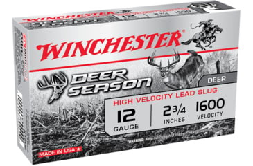 Winchester Deer Season 12 GA, 2-3/4in. 1-1/8oz. Slug - 5 Rounds [MPN: X12DSLF]