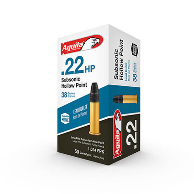 Aguila Subsonic .22 LR, 38gr, HP - 50 Rounds [MPN: 1B220268]