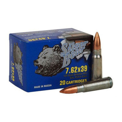 DKG Trading Inc. Silver Bear 7.62X39MM, 124gr, FMJ - 500 Rounds [MPN: A762NFMJ]
