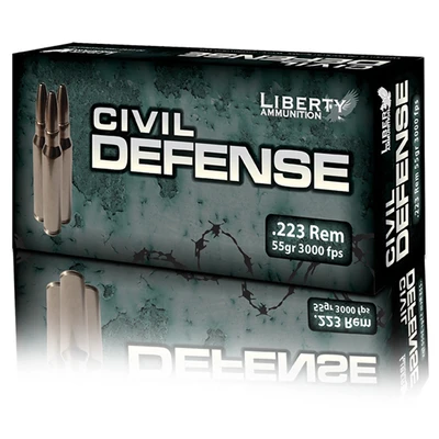 Liberty Ammunition Civil Defense .223 REM, 55gr, Fragmenting HP - 20 Rounds [MPN: LACD223019]