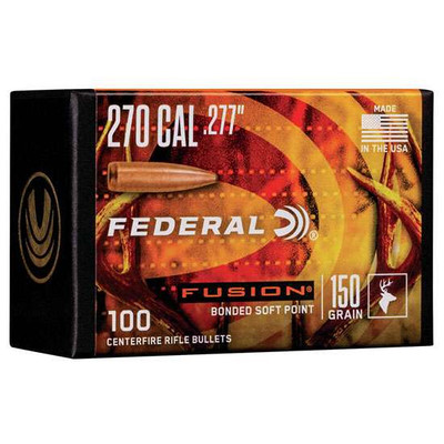 Federal Fusion .270 CAL, 150gr, Bonded SP - 100 Rounds [MPN: FB277F4]