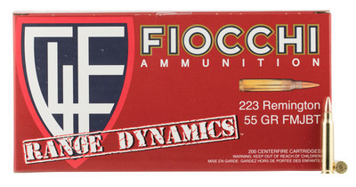 Fiocchi Range Dynamics .223 REM, 55gr, FMJBT - 1000 Rounds