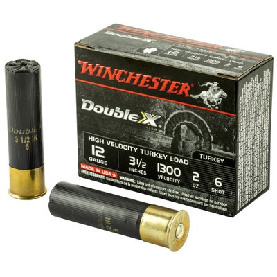 Winchester Double X HV Turkey 12 GA, 3-1/2in. 2oz. #6 Shot - 10 Rounds [MPN: STH12356]