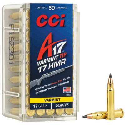 CCI A17 .17 HMR, 17gr, Ballistic Tip - 50 Rounds [MPN: 950CC]