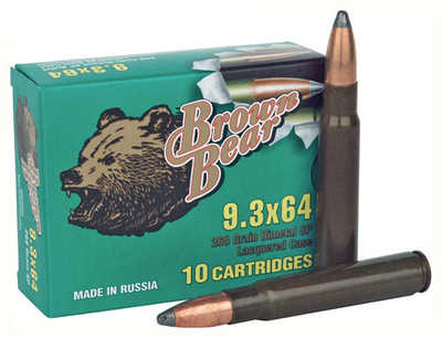 Brown Bear 9.3X64MM, 268gr, JSP - 10 Rounds [MPN: AB9364SP]