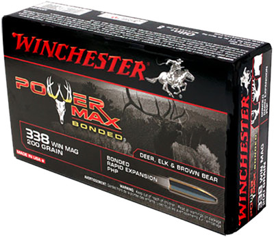 Winchester Power Max Bonded .338 WIN MAG, 200gr, PMB - 20 Rounds [MPN: X3381BP]