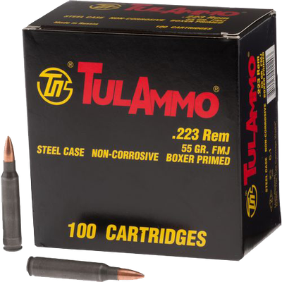 Tulammo .223 REM, 55gr, FMJ - 100 Rounds [MPN: TA223100]
