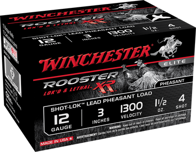 Winchester Rooster XR 12 GA, 3in. 1-1/2oz. #4 Shot - 15 Rounds [MPN: SRXR1234]