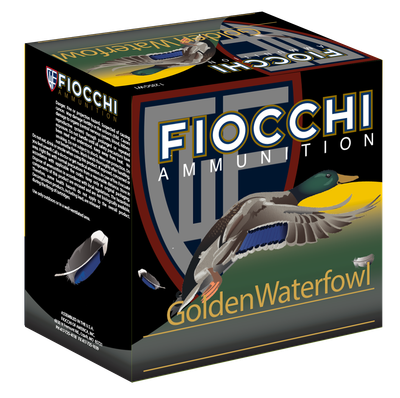 Fiocchi Golden Waterfowl 12 GA, 3in. 1-1/4oz. #2 Shot - 25 Rounds [MPN: 123SGW2]