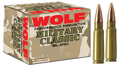 Wolf Military Classic .308 WIN/7.62 NATO, 168gr, FMJ - 500 Rounds [MPN: MC308FMJ168]