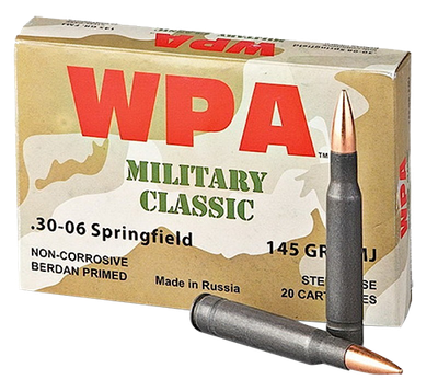 Wolf Military Classic .30-06 SPRINGFIELD, 145gr, FMJ - 500 Rounds [MPN: MC3006FMJ145]
