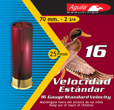 Aguila Field 16 GA, 2-3/4in. 1oz. #1 Shot - 25 Rounds [MPN: 1CHB1617]