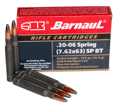 Barnaul .30-06 SPRINGFIELD, 168gr, SPBT - 500 Rounds [MPN: BRN3006SPRSPBT168]