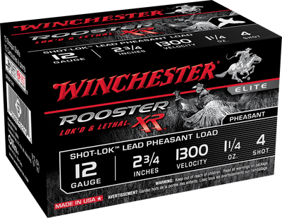 Winchester Rooster XR 12 GA, 2-3/4in. 1-1/4oz. #4 Shot - 15 Rounds [MPN: SRXR124]