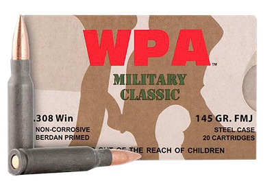 Wolf Military Classic .308 WIN/7.62 NATO, 145gr, FMJ - 500 Rounds [MPN: MC308FMJ145]