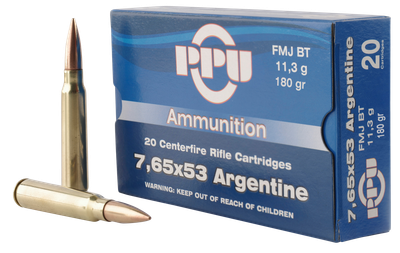 PPU Metric Rifle 7.65X53MM ARGENTINE, 180gr, SP - 20 Rounds [MPN: PP7AS]