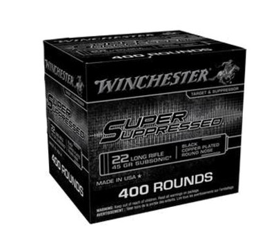 Winchester Super Suppressed .22 LR, 45gr, CPRN - 400 Rounds [MPN: SUP22LRB]