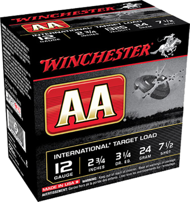 Winchester AA International 12 GA, 2-3/4in. 7/8oz. #7.5 Shot - 25 Rounds [MPN: AANL127]