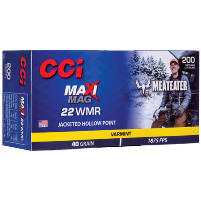 CCI Maxi-Mag .22 WMR, 40gr, JHP - 200 Rounds [MPN: 958ME]