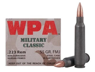 Wolf Military Classic .223 REM, 55gr, FMJ - 500 Rounds [MPN: MC22355FMJ]