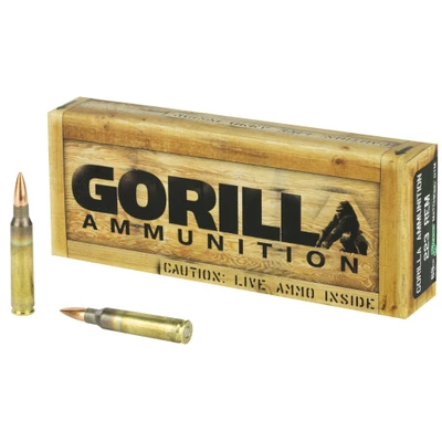 Gorilla Ammo .223 REM, 69gr, Sierra MatchKing - 20 Rounds [MPN: GA22369SMK]