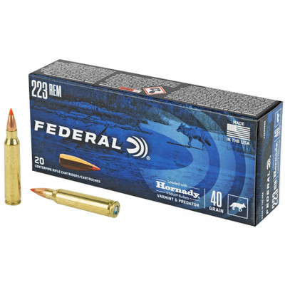 Federal Varmint & Predator .223 REM, 40gr, V-Max - 20 Rounds [MPN: V223VM40]