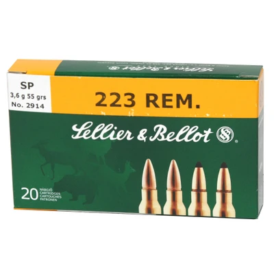 Sellier & Bellot .223 REM, 55gr, SP - 20 Rounds [MPN: SB223B]