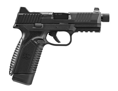 FN America FN 545 Tactical Semiautomatic Striker Fired Full Size 45 ACP 471quot Barrel Polymer Frame Black 1 18 Rd Magazines and 115Rd Magazine