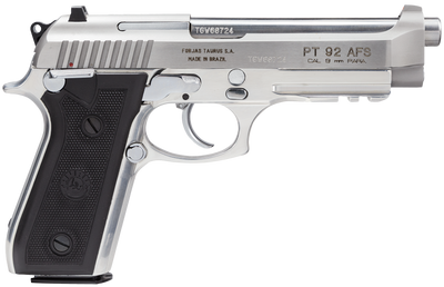 Taurus 92 9mm 5quot 17Rd Stainless Checkered Rubber
