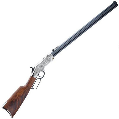 HENRY REPEATING ARMS 25TH ANNIVERSARY4440 245quot BARREL 13RD ENGRAVED ORIGINAL DELUXE WOODBRASS