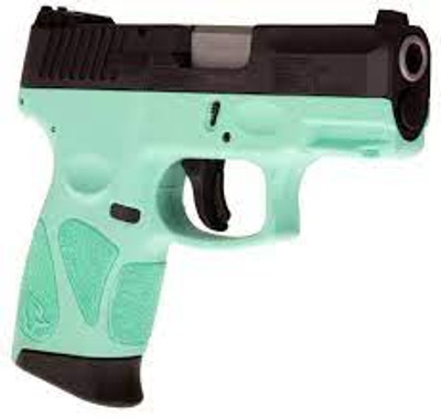 TAURUS G2C 9MM 32quot 2 12RD BLACK SLIDE CYAN FRAME