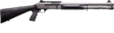 FOUR PEAKS AKSA S4 12 GAUGE 185quot BARREL 5ROUNDS 3quot CHAMBER TUNGSTEN GRAY SHOTGUN PISTOL GRIP FIXED STOCK GHOST RING SIGHTS 3 CHOKE TUBES SEMIAUTOMATIC