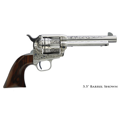 Taylors amp Company 1873 Cattleman 45 Colt 75quot Barrel 6 Round White Engraved Revolver