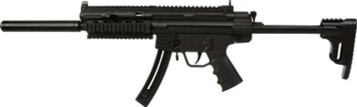 Blue Line Global GSG16 22 LR 1625quot Barrel 22 Rounds Black Rail Adjustable Stock Semi Auto Rifle