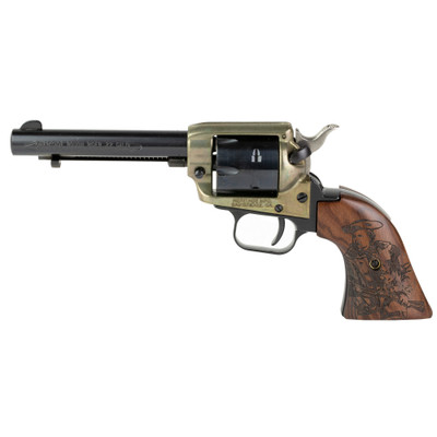 Heritage Manufacturing Rough Rider Revolver 22LR 475quot Barrel 6 Rounds Buffalo Bill Grips Imitation Color Case Hardening and Black Finish