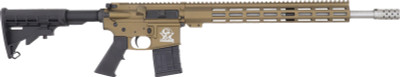Great Lakes Firearms and Ammunition 450 Bushmaster 18quot Stainless Barrel 5 Round Burnt Bronze Black Semi Auto Rifle