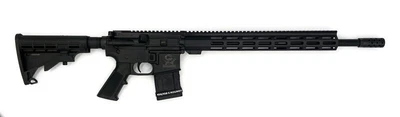 Great Lakes Firearms and Ammunition .450 Bushmaster 18" Stainless Barrel 5 Round Matte Black 15" Free Float M-LOK Hand Guard Collapsible Stock  AR-15 Semi Auto Rifle