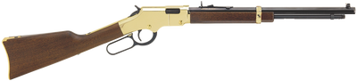 Henry H004Y Golden Boy Youth Lever Action 22 ShortLongLR 12 LR16 Short 17quot Brasslite American Walnut Stock Right Hand