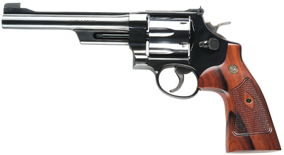 Smith amp Wesson Model 25 Classic Double Action Metal Frame Revolver NFrame 45LC 65quot Barrel Carbon Steel Blue Finish Wood Grips Adjustable Sights 6 Rounds
