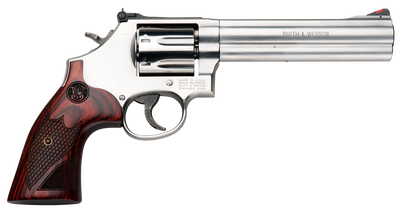 Smith amp Wesson 686 Plus Deluxe 357 Magnum 6quot 7rd Stainless Steel Textured Wood Grip 150712