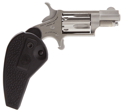 North American Arms 22LRHG MiniRevolver 22 LR 5rd 113quot Stainless Steel Black Synthetic Holster Grip